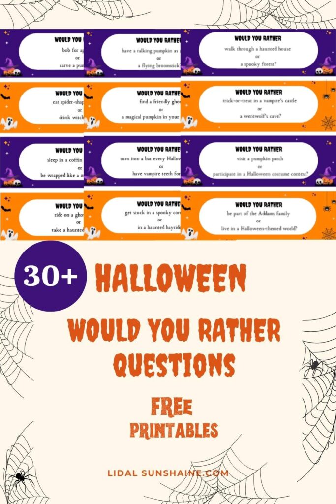 Halloween would you rather kids lidal sunshaine